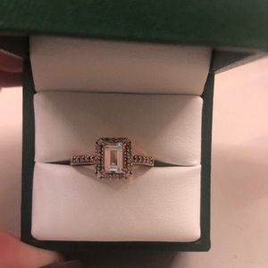 Levian Peach Morganite Chocolate Diamond ring